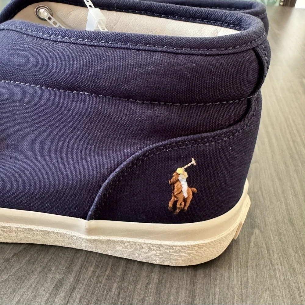 Polo Ralph Lauren Men Blue Keaton Chukka Boot canvas Sneakers size 7.5 NWT